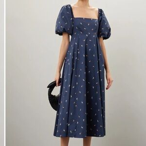 Hill House Blue Floral Midi Dress